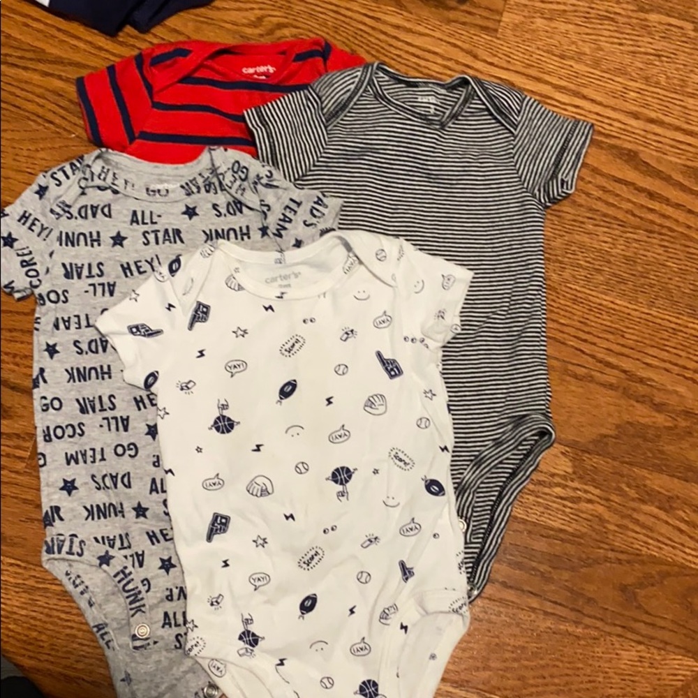 Sports and strips onesies